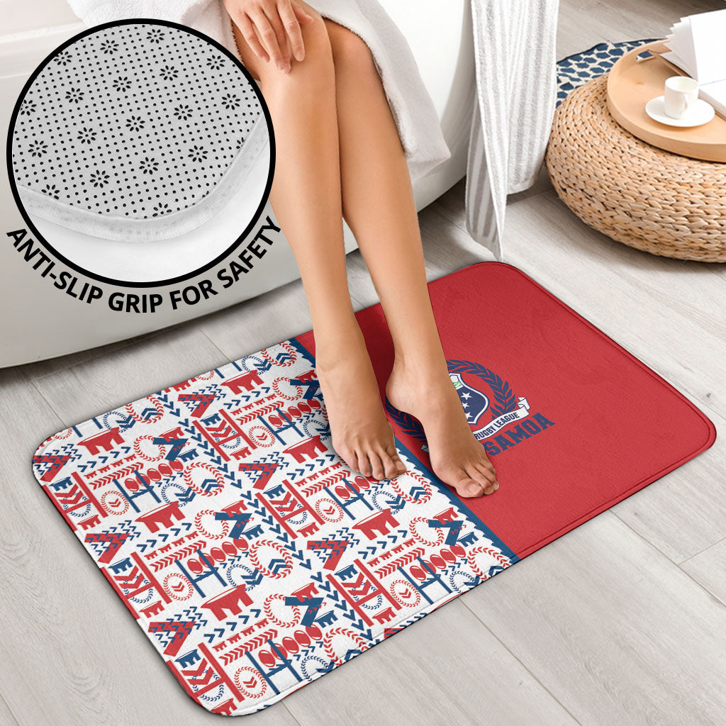 Samoan Warrior Island Heritage Bathroom Set Ocean Island Geometry Red Style LT9 - Polynesian Pride