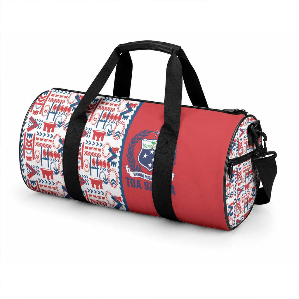 Samoan Warrior Island Heritage Duffle Bag Ocean Island Geometry Red Style LT9 - Polynesian Pride