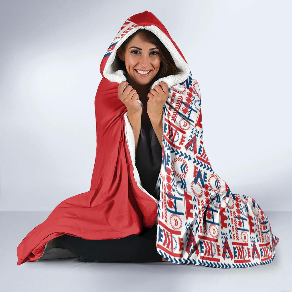 Samoan Warrior Island Heritage Hooded Blanket Ocean Island Geometry Red Style LT9 - Polynesian Pride