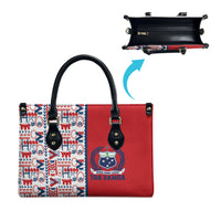 Samoan Warrior Island Heritage Leather Bag Ocean Island Geometry Red Style LT9 - Polynesian Pride