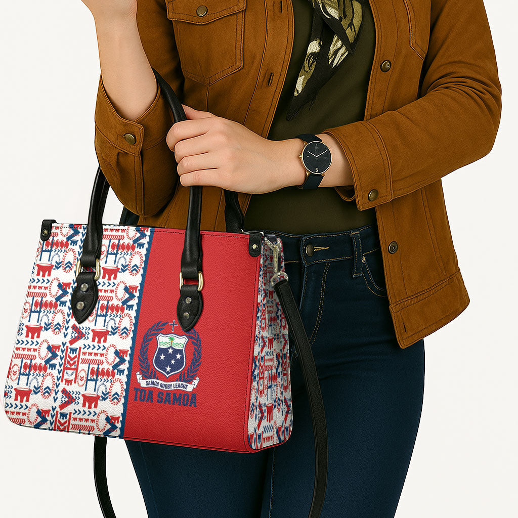 Samoan Warrior Island Heritage Leather Bag Ocean Island Geometry Red Style LT9 - Polynesian Pride