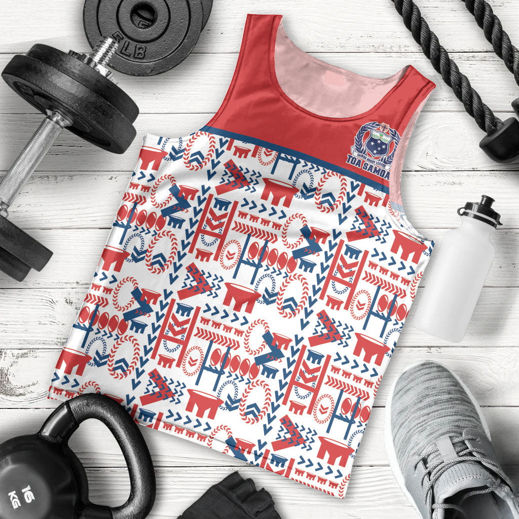 Samoan Warrior Island Heritage Men Tank Top Ocean Island Geometry Red Style LT9 - Polynesian Pride