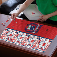 Samoan Warrior Island Heritage Puzzle Ocean Island Geometry Red Style LT9 - Polynesian Pride