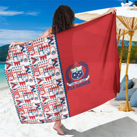 Samoan Warrior Island Heritage Sarong Ocean Island Geometry Red Style LT9 One Size 44 x 66 inches Red - Polynesian Pride