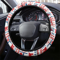 Samoan Warrior Island Heritage Steering Wheel Cover Ocean Island Geometry Red Style LT9 - Polynesian Pride