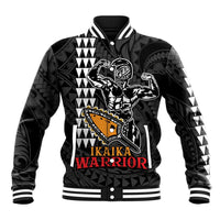Aloha Spirit Ikaika Warrior Helmet Baseball Jacket LT9 Unisex Black - Polynesian Pride