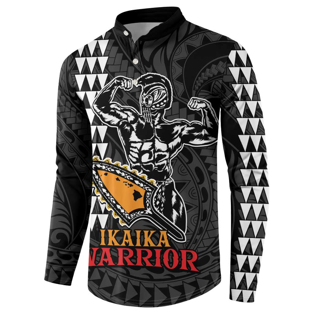 Aloha Spirit Ikaika Warrior Helmet Button Sweatshirt LT9 - Polynesian Pride