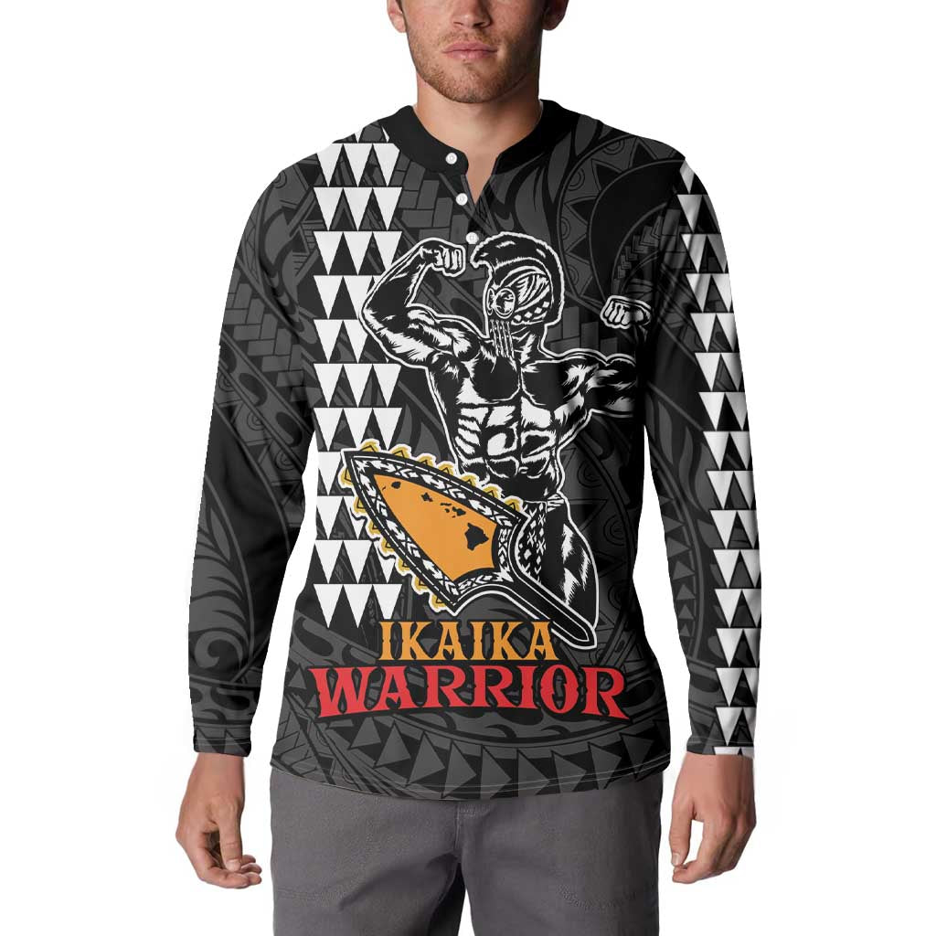 Aloha Spirit Ikaika Warrior Helmet Button Sweatshirt LT9 - Polynesian Pride