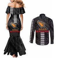 Aloha Spirit Ikaika Warrior Helmet Couples Matching Mermaid Dress and Long Sleeve Button Shirt