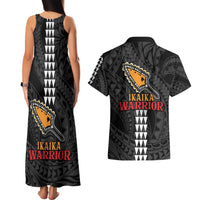 Aloha Spirit Ikaika Warrior Helmet Couples Matching Tank Maxi Dress and Hawaiian Shirt LT9 - Polynesian Pride