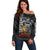 Aloha Spirit Ikaika Warrior Helmet Off Shoulder Sweater