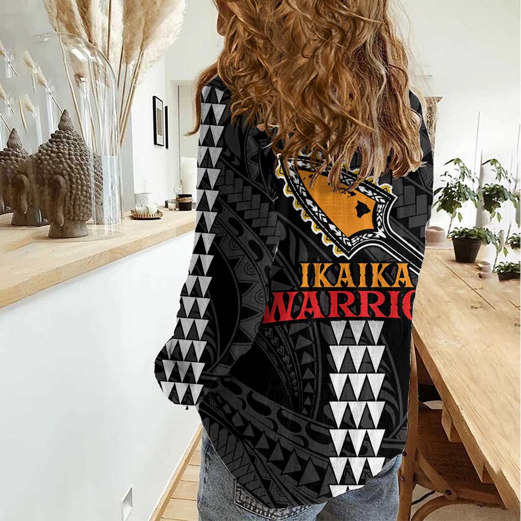 Aloha Spirit Ikaika Warrior Helmet Women Casual Shirt LT9 - Polynesian Pride