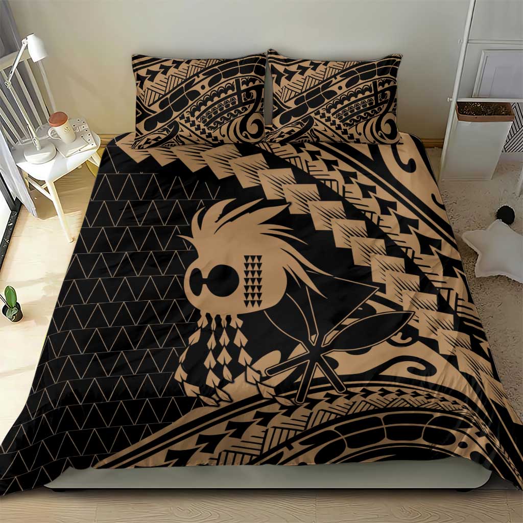 Ikaika Hawaiian Mythic Koa Tribal Warrior Bedding Set