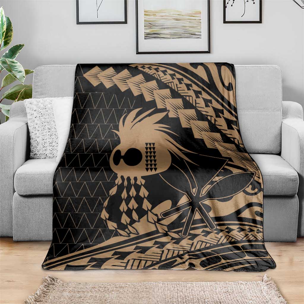 Ikaika Hawaiian Mythic Koa Tribal Warrior Blanket LT9 - Polynesian Pride