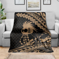 Ikaika Hawaiian Mythic Koa Tribal Warrior Blanket LT9 - Polynesian Pride