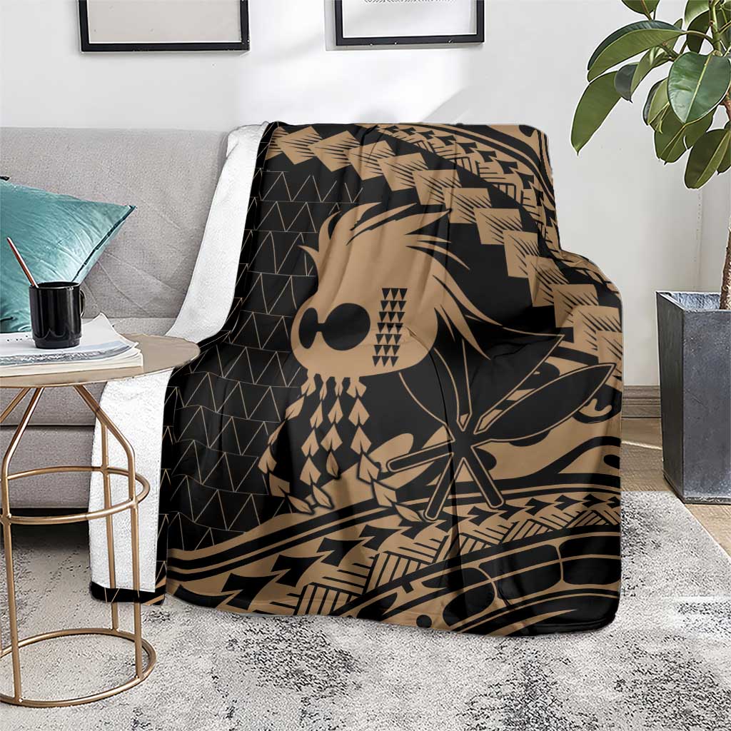 Ikaika Hawaiian Mythic Koa Tribal Warrior Blanket LT9 - Polynesian Pride