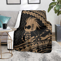 Ikaika Hawaiian Mythic Koa Tribal Warrior Blanket LT9 - Polynesian Pride