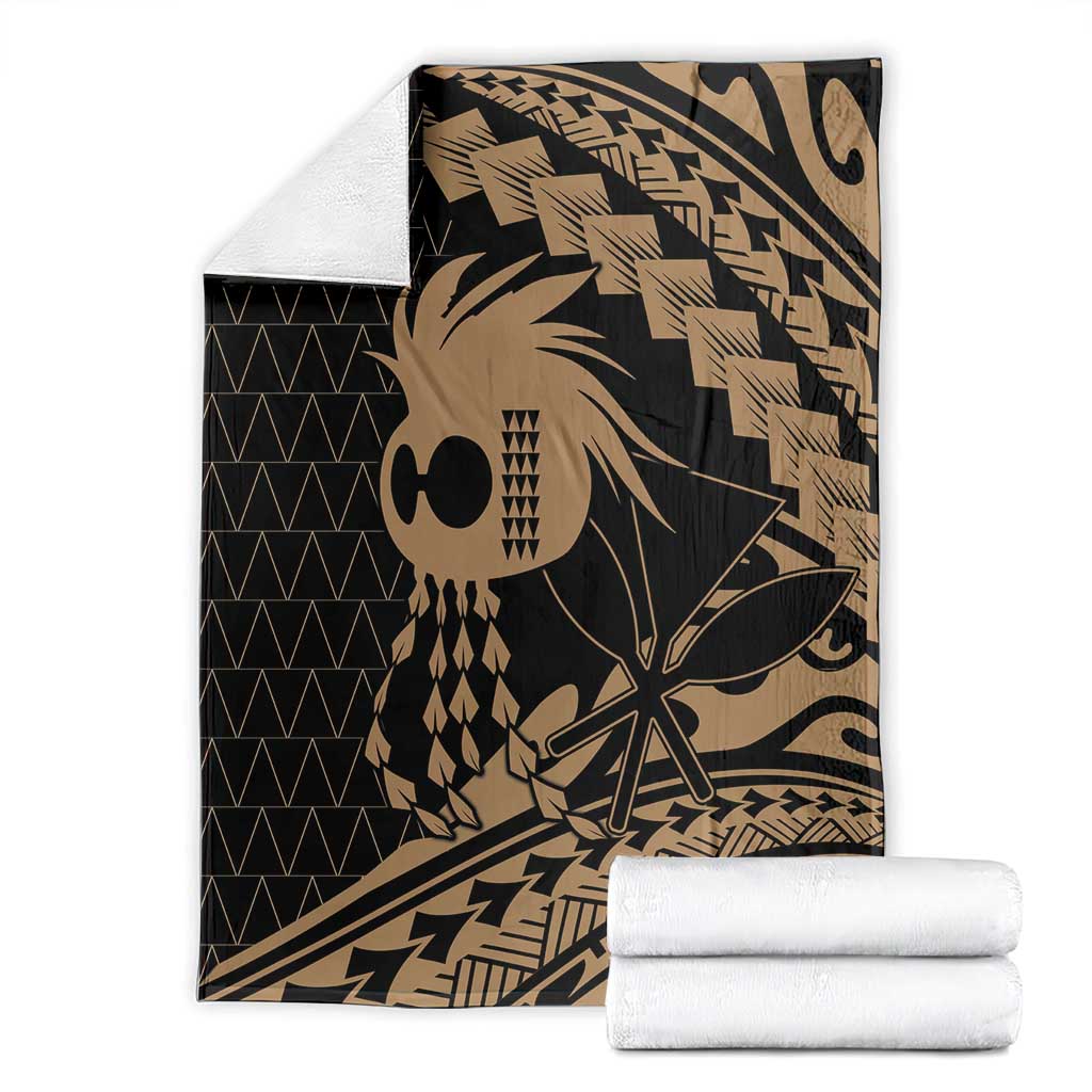 Ikaika Hawaiian Mythic Koa Tribal Warrior Blanket LT9 - Polynesian Pride