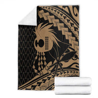 Ikaika Hawaiian Mythic Koa Tribal Warrior Blanket LT9 - Polynesian Pride