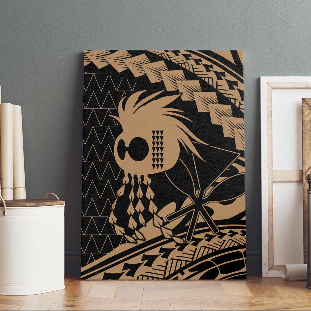 Ikaika Hawaiian Mythic Koa Tribal Warrior Canvas Wall Art LT9 - Polynesian Pride