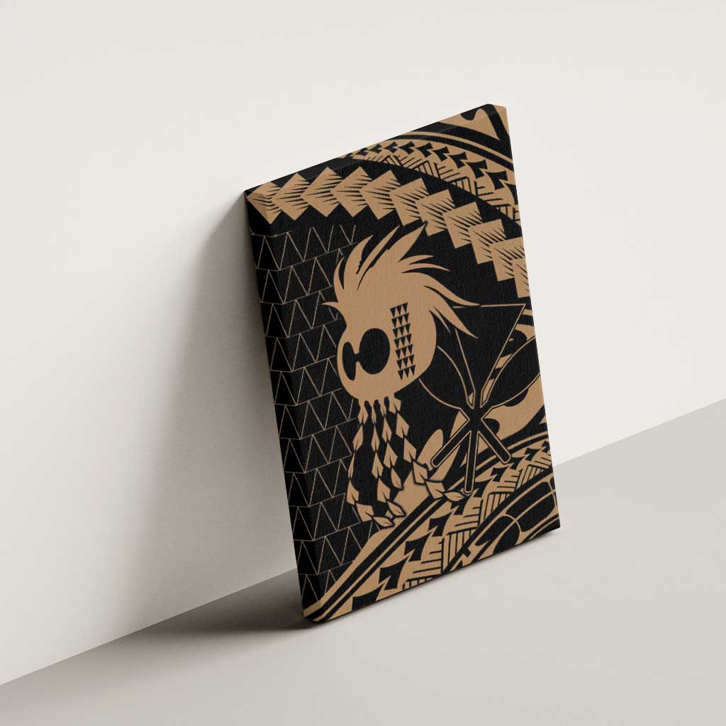 Ikaika Hawaiian Mythic Koa Tribal Warrior Canvas Wall Art LT9 - Polynesian Pride