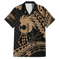 Ikaika Hawaiian Mythic Koa Tribal Warrior Family Matching Short Sleeve Bodycon Dress and Hawaiian Shirt LT9 Dad's Shirt - Short Sleeve Gold - Polynesian Pride
