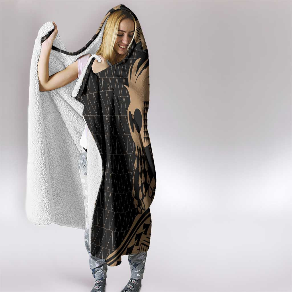 Ikaika Hawaiian Mythic Koa Tribal Warrior Hooded Blanket LT9 - Polynesian Pride