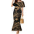 Ikaika Hawaiian Mythic Koa Tribal Warrior Mermaid Dress