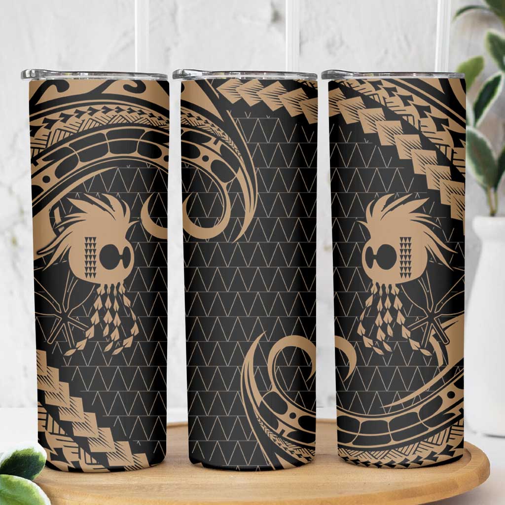Ikaika Hawaiian Mythic Koa Tribal Warrior Skinny Tumbler