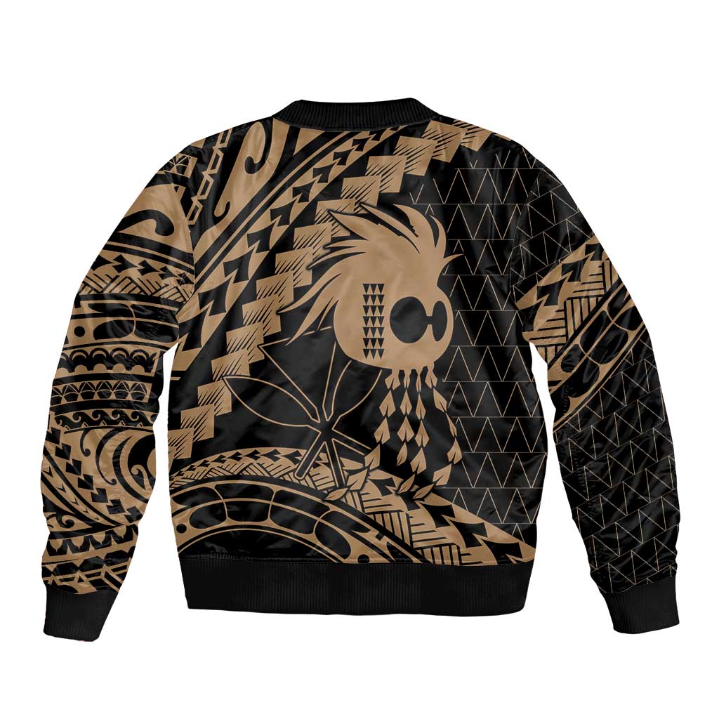 Ikaika Hawaiian Mythic Koa Tribal Warrior Sleeve Zip Bomber Jacket LT9 - Polynesian Pride