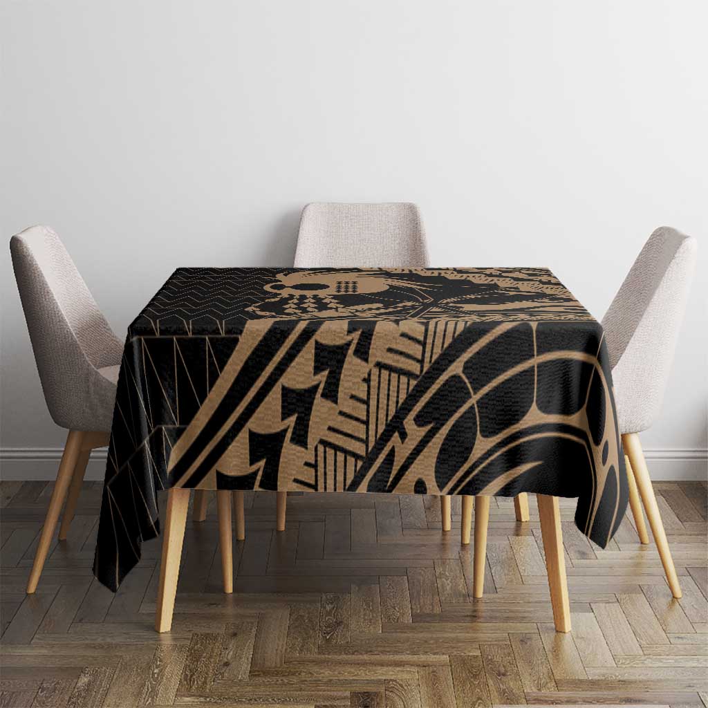 Ikaika Hawaiian Mythic Koa Tribal Warrior Tablecloth LT9 - Polynesian Pride