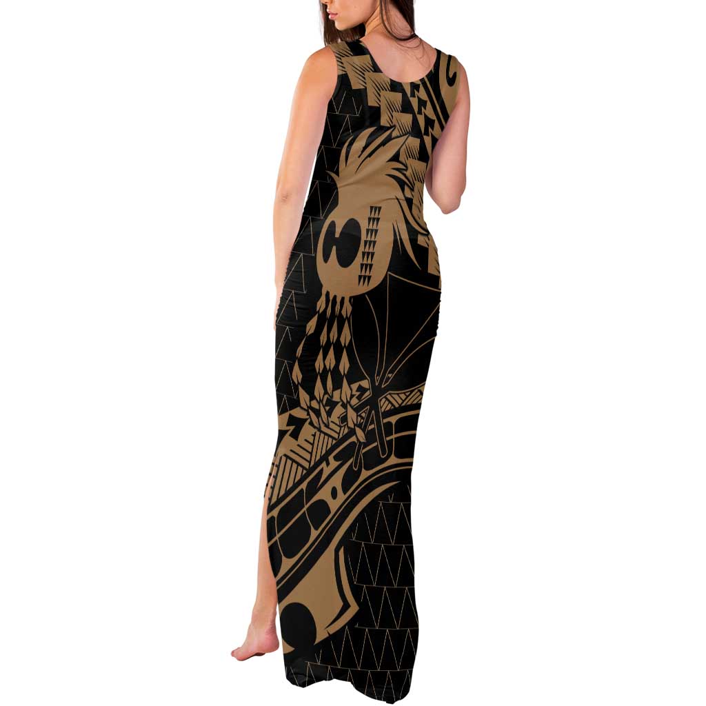 Ikaika Hawaiian Mythic Koa Tribal Warrior Tank Maxi Dress LT9 - Polynesian Pride
