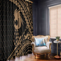 Ikaika Hawaiian Mythic Koa Tribal Warrior Window Curtain LT9 - Polynesian Pride