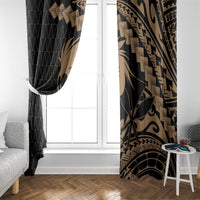 Ikaika Hawaiian Mythic Koa Tribal Warrior Window Curtain LT9 - Polynesian Pride