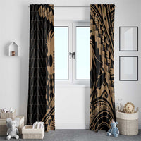 Ikaika Hawaiian Mythic Koa Tribal Warrior Window Curtain LT9 - Polynesian Pride