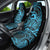 Koa Ikaika Warrior Helmet with Shark Car Seat Cover Blue Kakau Style