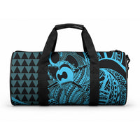 Koa Ikaika Warrior Helmet with Shark Duffle Bag Blue Kakau Style LT9 One size Blue - Polynesian Pride
