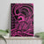 Koa Ikaika Warrior Helmet with Shark Canvas Wall Art Pink Kakau Style