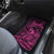 Koa Ikaika Warrior Helmet with Shark Car Mats Pink Kakau Style