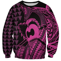 Koa Ikaika Warrior Helmet with Shark Sweatshirt Pink Kakau Style
