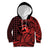 Koa Ikaika Warrior Helmet with Shark Kid Hoodie Red Kakau Style