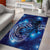 North Island Kokako and South Island Kokako Area Rug New Zealand Native Bird with Galaxy Vibe