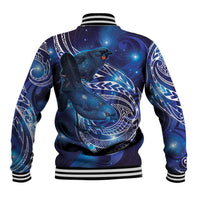 North Island Kokako and South Island Kokako Baseball Jacket New Zealand Native Bird with Galaxy Vibe LT9 - Polynesian Pride