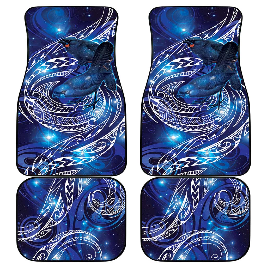 North Island Kokako and South Island Kokako Car Mats New Zealand Native Bird with Galaxy Vibe