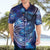 North Island Kokako and South Island Kokako Hawaiian Shirt New Zealand Native Bird with Galaxy Vibe