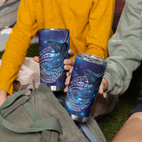 North Island Kokako and South Island Kokako Tumbler Cup New Zealand Native Bird with Galaxy Vibe LT9 - Polynesian Pride