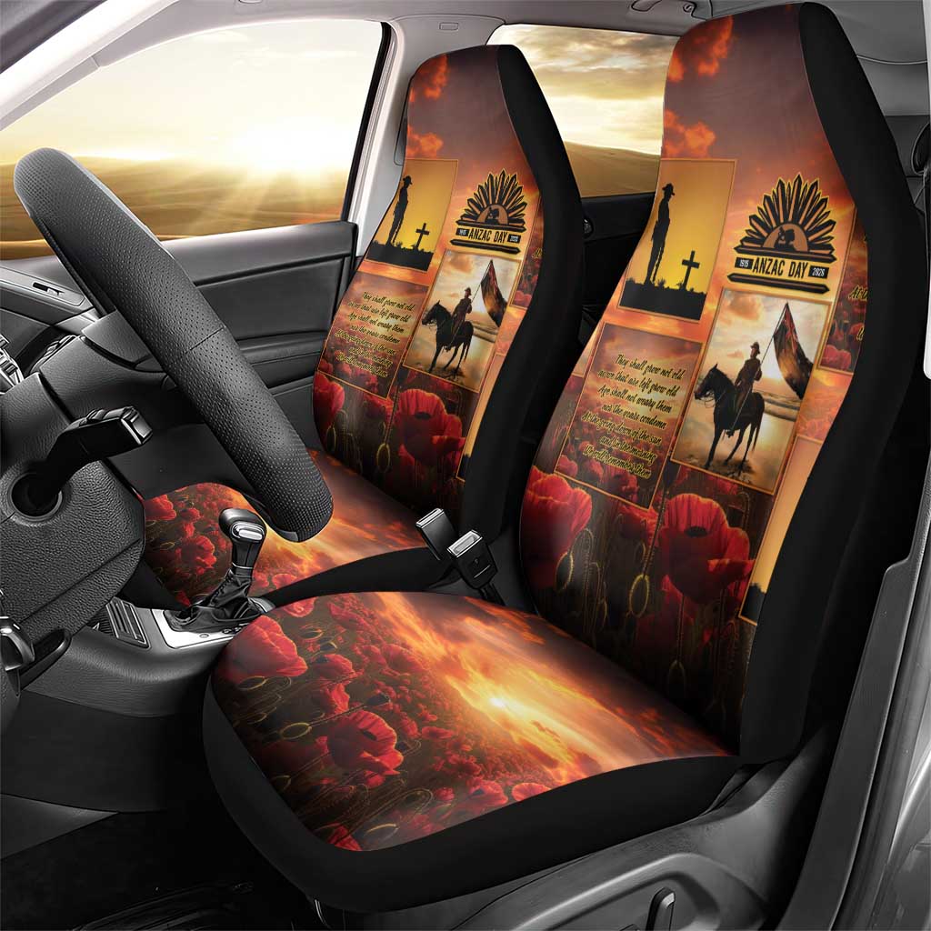ANZAC Day Film Reel Lest We Forget Car Seat Cover Australia NZ Memorial