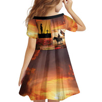 ANZAC Day Film Reel Lest We Forget Family Matching Off Shoulder Maxi Dress and Hawaiian Shirt Australia NZ Memorial LT9 - Polynesian Pride