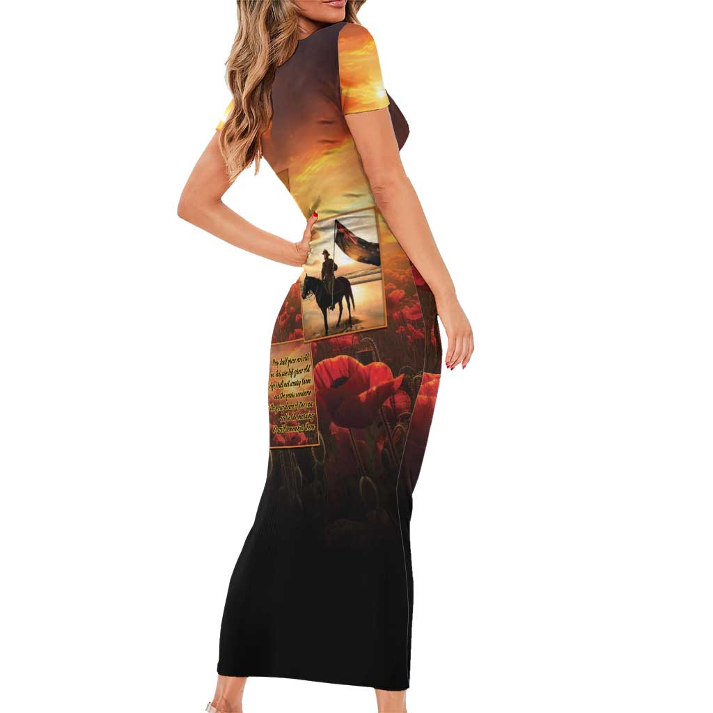 ANZAC Day Film Reel Lest We Forget Family Matching Short Sleeve Bodycon Dress and Hawaiian Shirt Australia NZ Memorial LT9 - Polynesian Pride