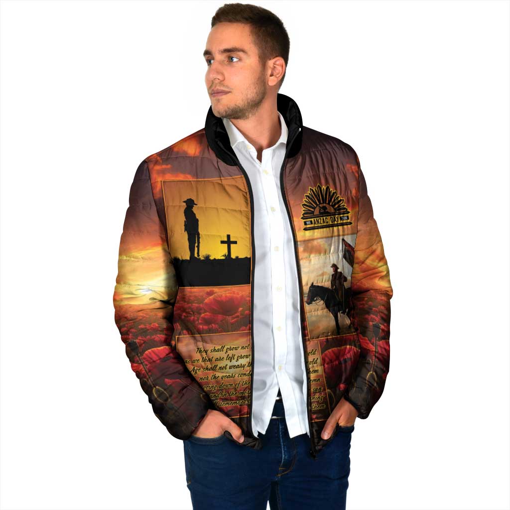 ANZAC Day Film Reel Lest We Forget Padded Jacket Australia NZ Memorial